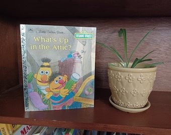 What's Up in the Attic?, vintage Sesame Street Little Golden Book