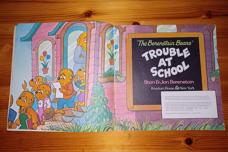 The Berenstain Bears Trouble at School, by Stan & Jan Berenstain - Etsy
