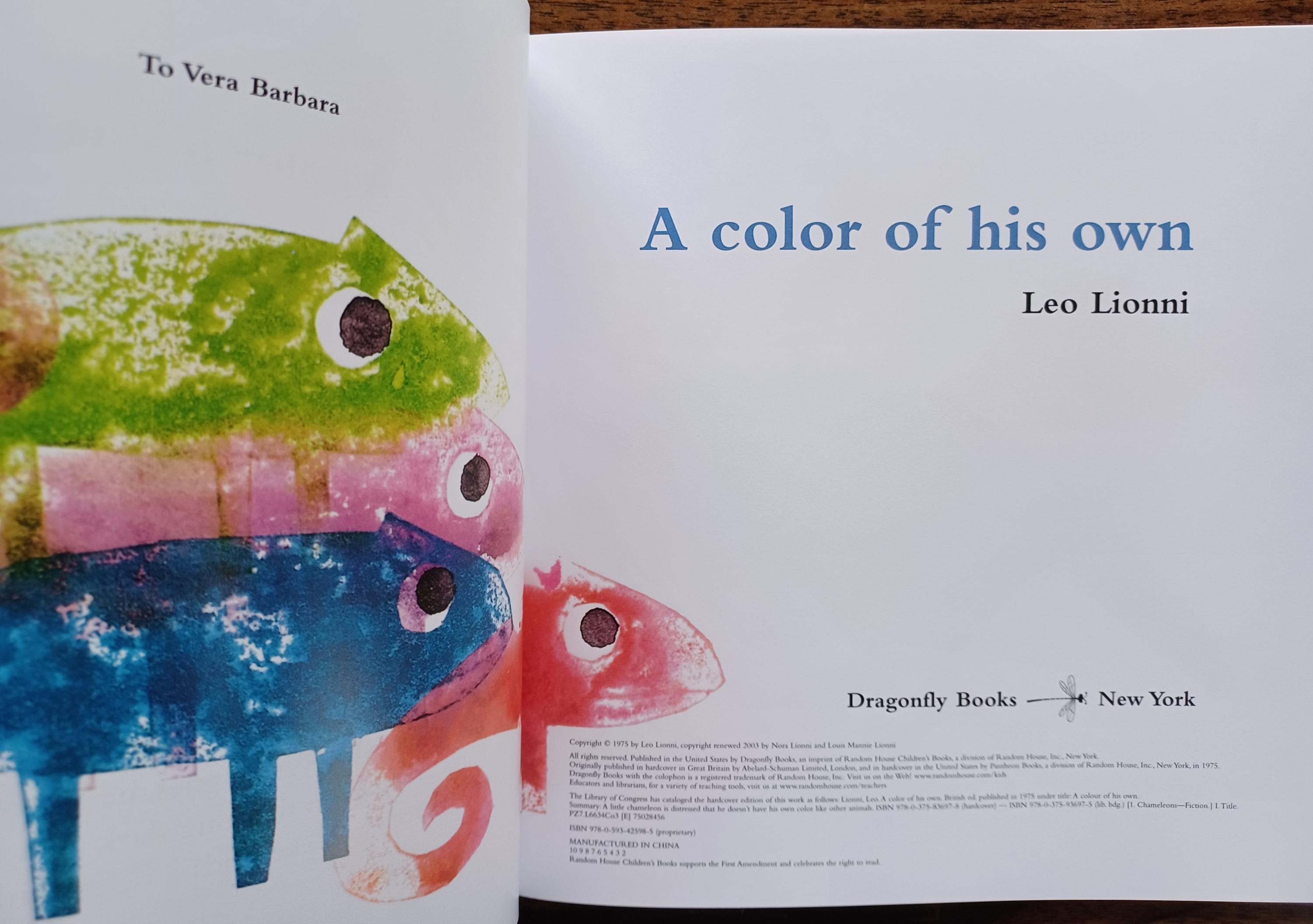 A Color of His Own, by Leo Lionni - Etsy