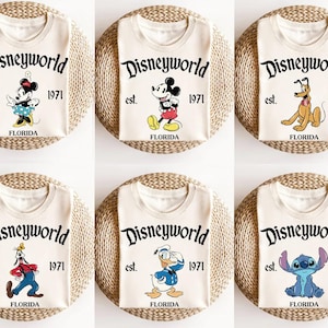Retro Disneyworld Est 1971 Shirt, Mickey And Friends Shirt, Disney All Characters Shirt, Disney Group Shirt, Disney Matchng Tee, Disney Trip