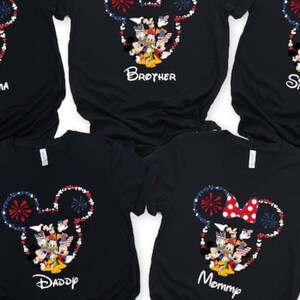 Disney 4th Of July Shirt, Fourth of July Disney Family Shirt, Disney 4th Of July Couple Shirt, Mickey friends Fourth of July Disney Shirts