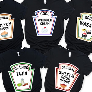 Group Condiment Shirts, Matching Condiment Halloween Shirt, Condiment Halloween Costume Shirt, Group Matching Halloween Shirt, Sauce Shirts