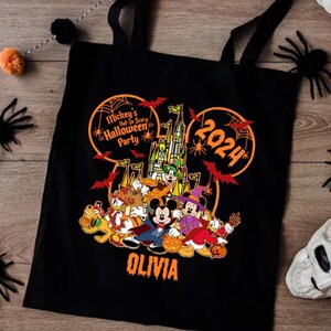 Personalized Mickey and Friends Tote Bag,Mickey's Not So Scary Halloween Party,Trick or Treat Bag,Halloween Disney Tote,Disneyworld Tote Bag