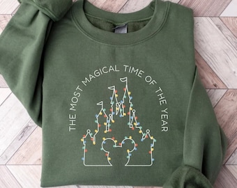 It’s The Most Magical Time Of The Year Magic Christmas Sweatshirt, Magic Castle Sweater, Christmas Gifts, Mickey Christmas Sweatshirt