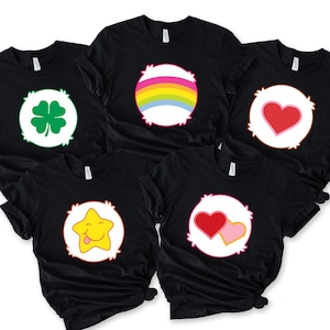 Cute Bear Nostalgia Tees,Care Bear Shirts, Bears Group Matching Shirt, Funshine Bear Shirt,Teacher Halloween Costume, Grumpy Care Bear Shirt