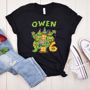 Turtles Pizza Birthday Boy Sweatshirt,Turtles Matching,Custom Turtle Birthday Party Shirts,Movie Toddler,Anime Boy Tee,Green Turtles Shirt