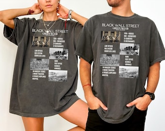 Comfort Colors® Black Wall Street Greenwood Shirt, Tulsa Oklahoma Black History Tee, Greenwood District Memorial, African American History