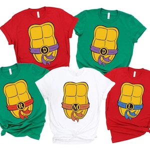 Turtles Group Shirt, Halloween Costum Shirt, Turtles Matching T Shirt,Anime Kid T-Shirt,Cartoon Youth T Shirt,Movie Toddler Outfit,Anime Tee