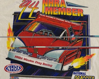 1994 NHRA Winston Drag Racing T-Shirt, Mens L, 90s Funny Car Graphic USA