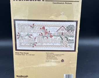 Vintage Nadelarbeit Bless This House Stickpackung NEU Nr. 5318