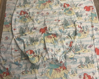 Ensemble de draps plats et housses vintage La petite sirène DISNEY - Sans taie d'oreiller