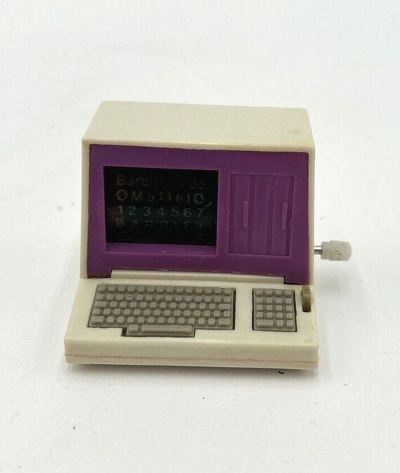 Vintage 80s 90s Barbie Purple Desktop Computer All in One Personal PC Wined Up Etsy