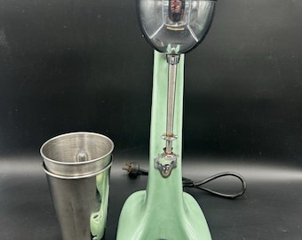 Vintage Hamilton Beach No 33 Jadeite Green Milkshake Mixer 18.5" Tested WORKS