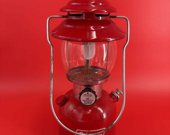Vintage 1963 Coleman 200A Lantern, Custom Red & White, Restored - Etsy