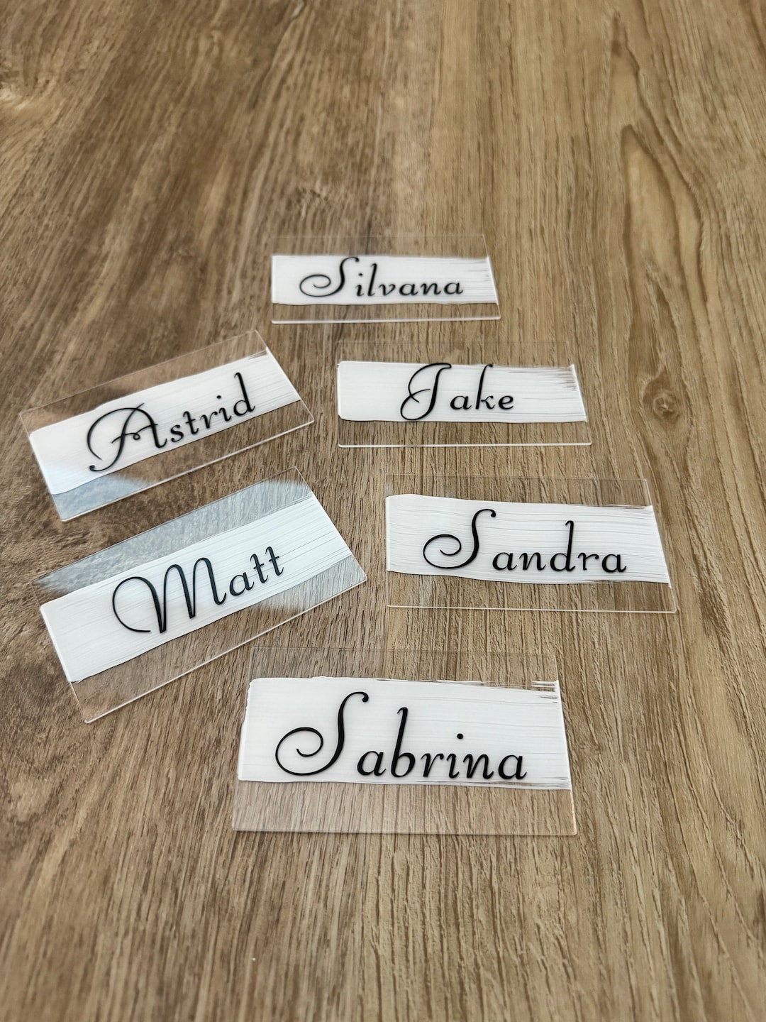 Clear Rectangle Acrylic Place Cards, Wedding Place Cards, Party Name ...