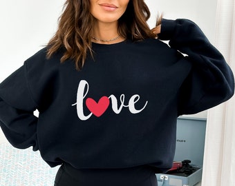 Sudadera de amor, sudadera con capucha de corazón, sudadera del día de San Valentín, sudadera de mujer, sudadera de pareja, regalo para ella, sudadera con capucha de amor