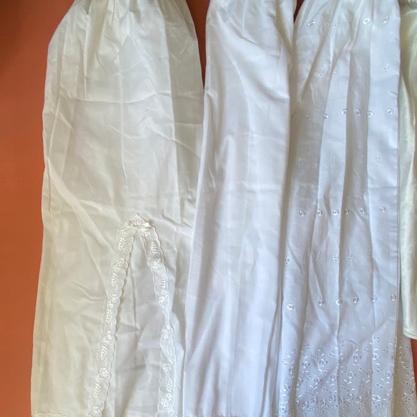 Part 1. White & Ivory Women's Skirt Slips