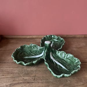 Green Cabbage Ware Serving Dish