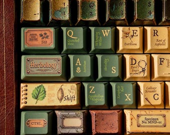 Herbology - Magical themed keycaps - Novelty keycaps