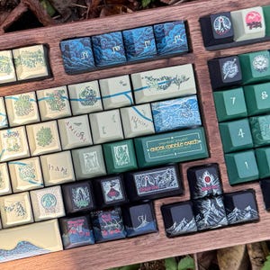 Herr der Ringe - Mittelerde Map Tastenkappen - Hobbit - Inspirierte Tastatur