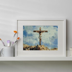 Jesus Diamond Painting Kit, , Squares Diamonds Without Frame