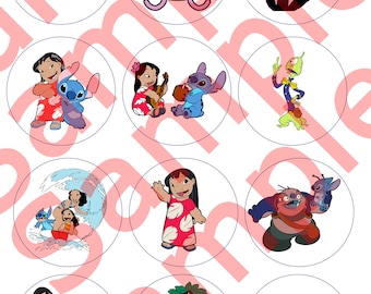 Stitch Cupcake Toppers, Lilo and Stitch, Stitch Party Download, Instant ...