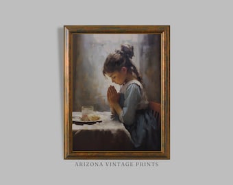 PRINTABLE Grace - Antique Oil Painting - Vintage Christmas Art | Moody Christmas Print | Digital Download - HP028