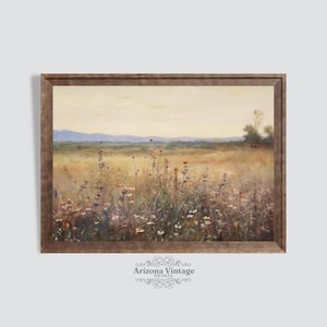 PRINTABLE - Desert Wildflowers | Impressionist Oil Painting | Vintage Southwest Art | Digital Download - SW069