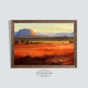 PRINTABLE - Desert Landscape | Vintage Oil Painting | Classic Southwest Art | Digital Download - SW007