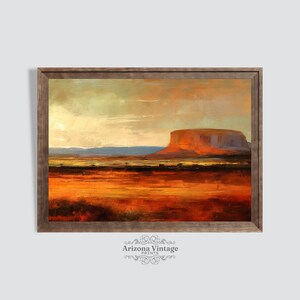 PRINTABLE - Monument Valley | Abstract Oil Painting | Desert Landscape Art | Landscape Print | Digital Download - SW005