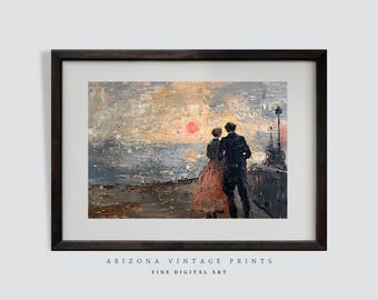 J. M. W. ターナー - 緋色の夕焼け（古典ロマン派絵画の高解像度