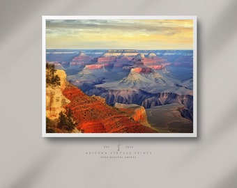 PRINTABLE Grand Canyon Desert Landscape Painting | Wall Art - Oil on Canvas | Digital Download - SW046