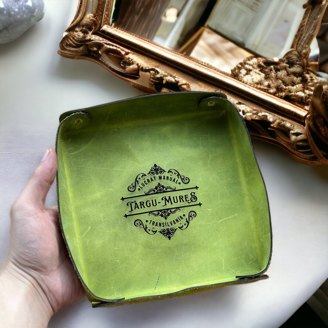 Leather Valet Tray Pattern, PDF, DXF, Leather Tray Template, Leather