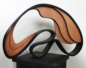 Parametrische houtkunst, uniek houten decor, moderne houtsculpturen, kunstobjecten voor de woonkamer, cadeaus voor haar