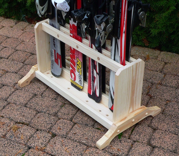 Ski Storage Rack Ski Storage Ideas TOPOWN Freestanding - Holds 4 Pairs ...