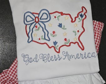 God bless America shorts set