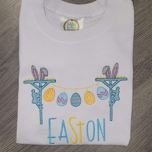 Embroidered lineman easter