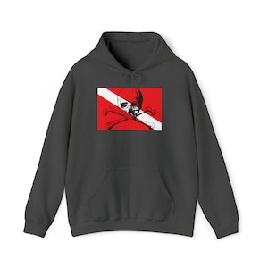 Diver Down BadA** Sarcastic Hoodie | Funny Stickman F*ck Your Feelings Hoodie | Halloween Season Funny Sarcastic Hoodie | Skeleton Hoodie
