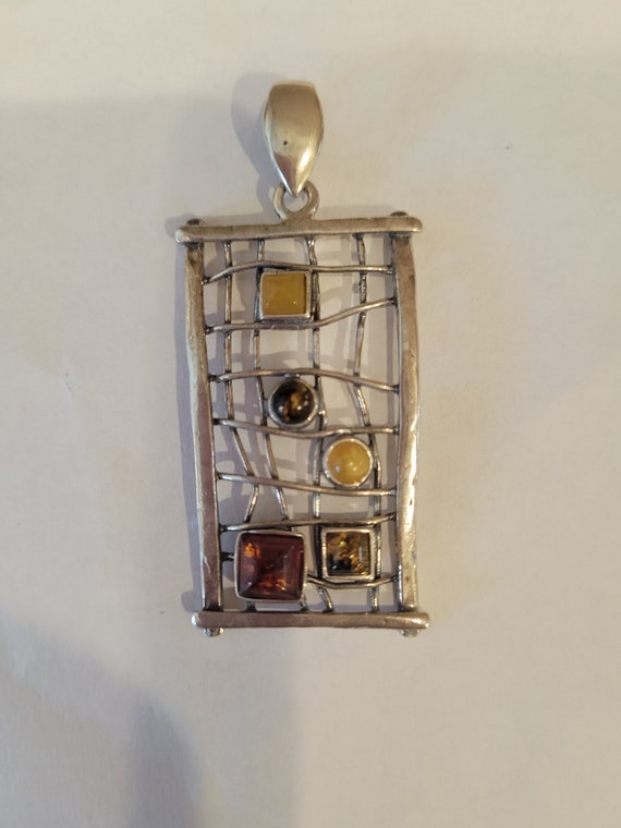 Silver and Amber pendant