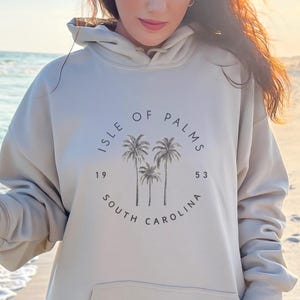 Isle of Palms Hoodie, Isle of Palms Hooded Sweater, South Carolina Sweatshirt, Isle of Palms Gift, Charleston Sweater, SC Souvenir