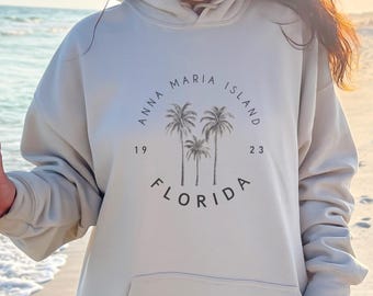Anna Maria Island Hoodie, Anna Maria Island Kapuzen-Sweatshirt, Florida Souvenir Bekleidung, entspannte Beach Vibe Wear, Geschenk für Strandliebhaber