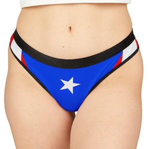 Puerto Rico Thong, Puerto Rico Underwear, PR Gift, Puerto Rico Undies, Puerto Rico Flag Thong, Puerto Rico Souvenir, PR Pride, Gift for Her