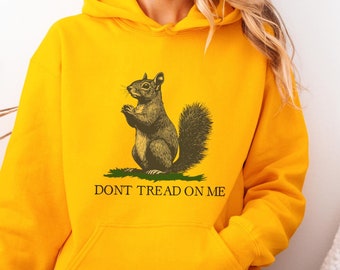 Trampa inte på mig-tröja, Trampa inte på mig-tröja med ekorre, Ekorren Peanut-tröja, Gadsden-flaggan, amerikansk patriotisk tröja