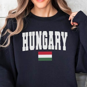 Hungary Sweatshirt, Hungary Sweater, Hungary Crewneck Pullover, Hungarian Flag, Hungary Souvenir, European Travel Gift