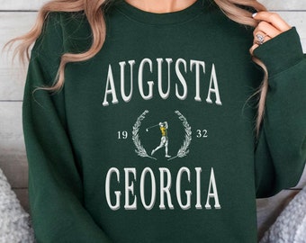 Augusta Sweater, Augusta Sweatshirt, Augusta Vintage Style Golf Sweater, Augusta Crewneck, National Golf Club, Golf Lover, Augusta GA Gift