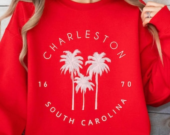 Charleston Sweatshirt, Charleston Sweater, Charleston Hoodie, Charleston Hooded Sweater, South Carolina Trip Souvenir, SC Trip, SC Crewneck