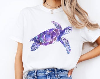 Sea Turtle T-Shirt, Turtle Shirt, Sea Turtle Tee for Beach Lovers, Turtle Gift, Summer Gift, Comfort Colors Unisex Tee