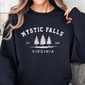 Mystic Falls Virginia Sweatshirt, Unisex Pullover mit Rundhalsausschnitt, Mystic Falls Shirt, trendiges Sweatshirt, Muttertagsgeschenk
