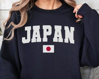 Japan Sweatshirt, Japan Sweater, Japanese Crewneck Pullover, Japanese Flag, Japan Gift, Travel Sweater, Japanese Souvenir, Japanese Trip