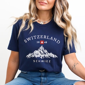 Swiss Alps T-Shirt, Switzerland Tee, Travel To Switzerland Top, Suisse Vacation T-Shirt, Swiss Mountains Shirt, Switzerland Souvenir Shirt